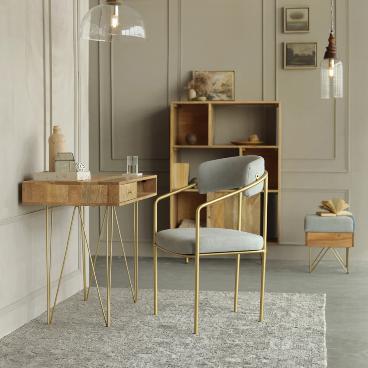 Art Deco Study Table With Chair