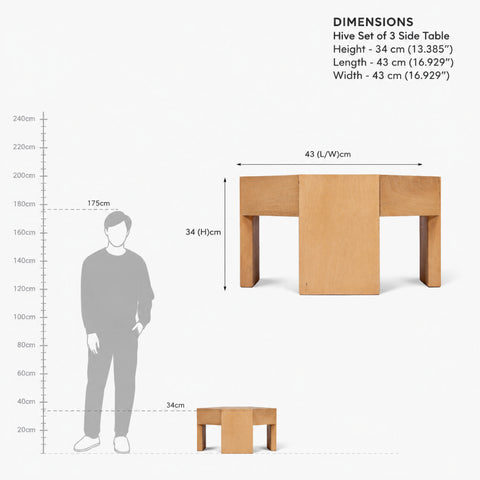 Hive Set of 3 Side Table