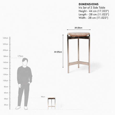 Iris Set of 2 Side Table