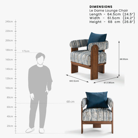 le dame lounge chair dimension image 