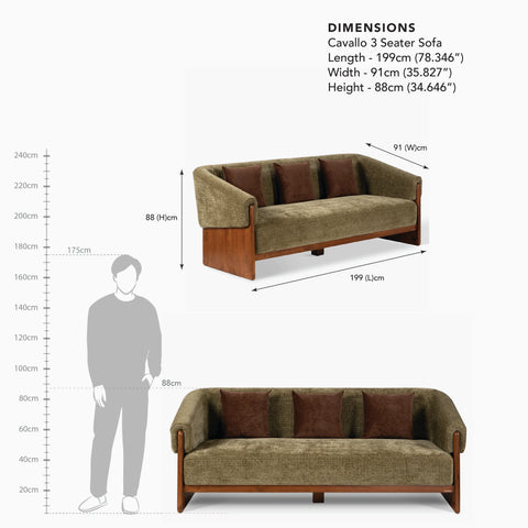 Cavallo 3 Seater Sofa