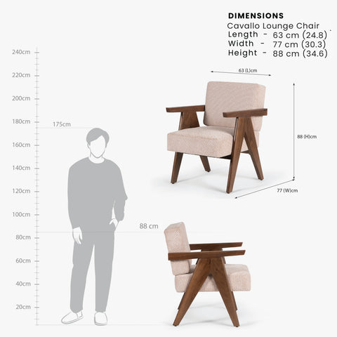 cavallo lounge chair dimension image 