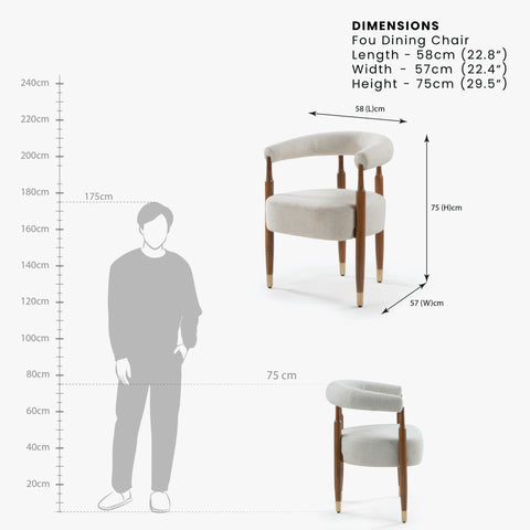 fou dining chair dimension image 