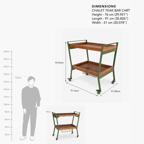 Bar trolley dimensions