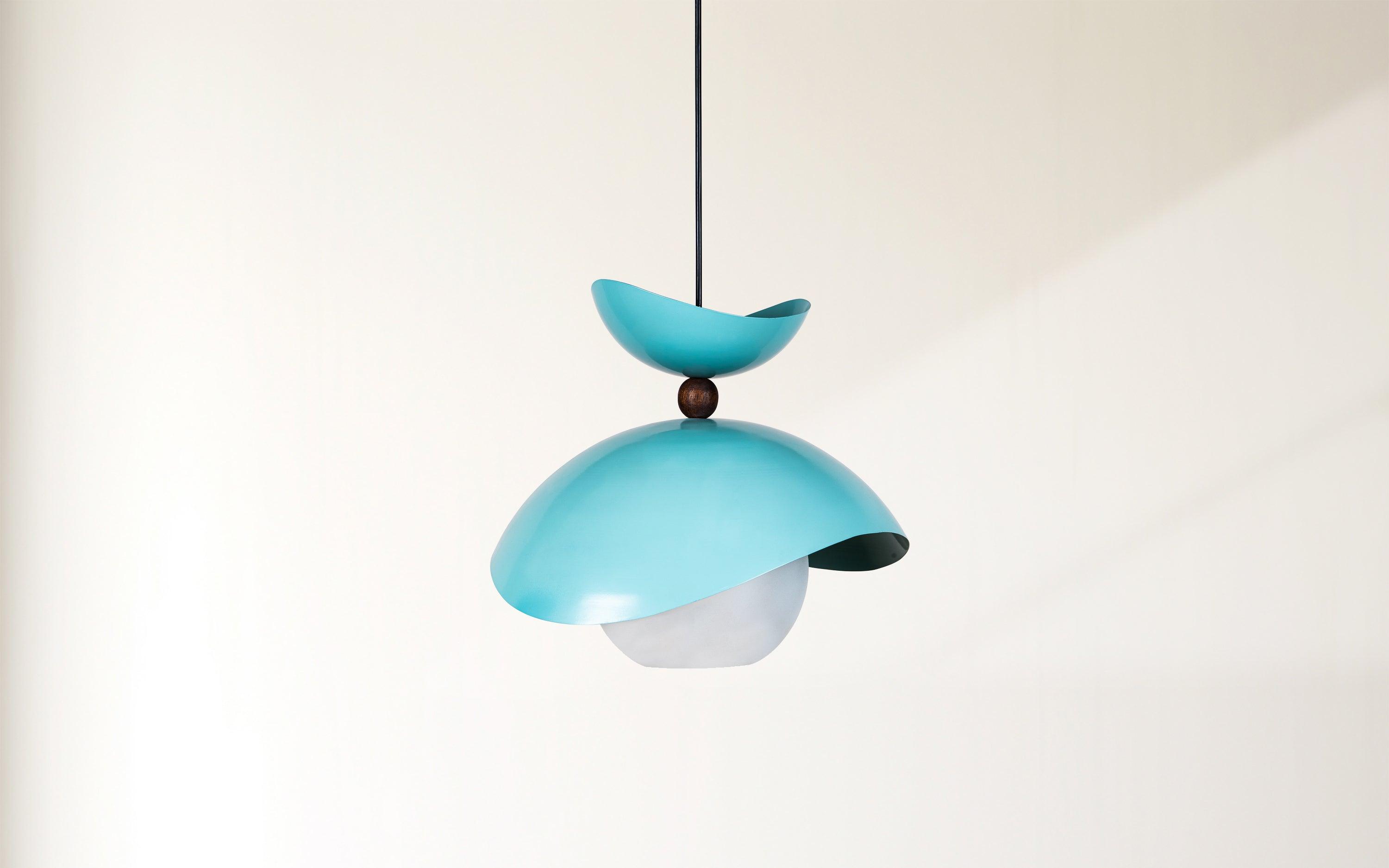 Buy Asher Blue Metal Hanging Lamp for home decor - Orange Tree