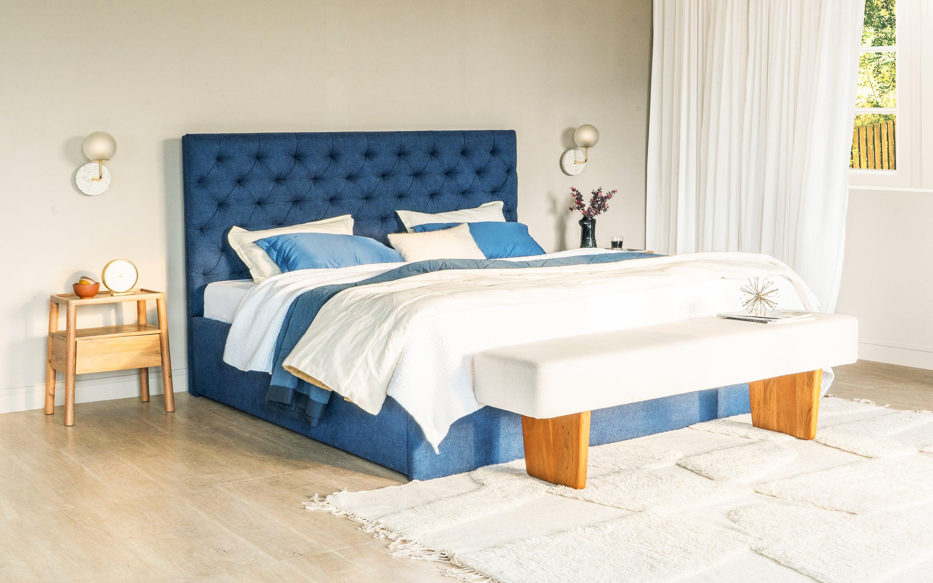 new benche at the foot of bed