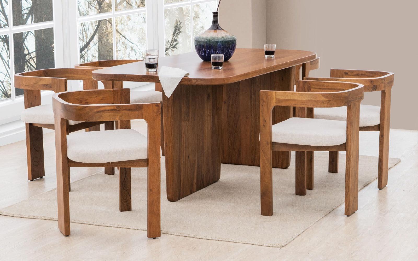 Anish Dining Chair With Arm - Orange Tree Home - Close shot - from left angle - Orange Tree