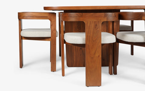 Attica Dining Table With 4 Attica Chairs And Bench