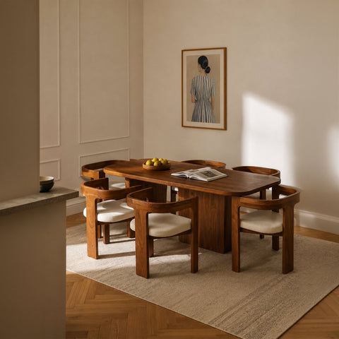 Attica Dining Table With 6 Attica Chairs