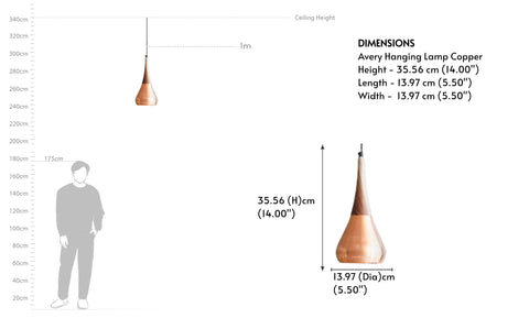 Avery Hanging Lamp Copper