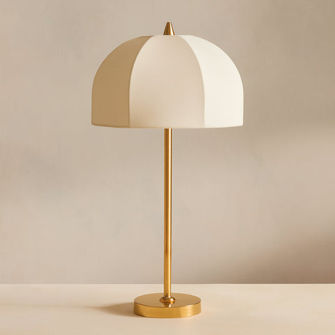 Minimal brass table lamp for bedroom side table lighting