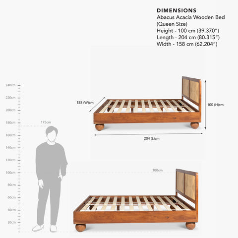 Abacus Acacia Wooden Bed