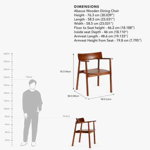 Abacus Wooden Dining Chair