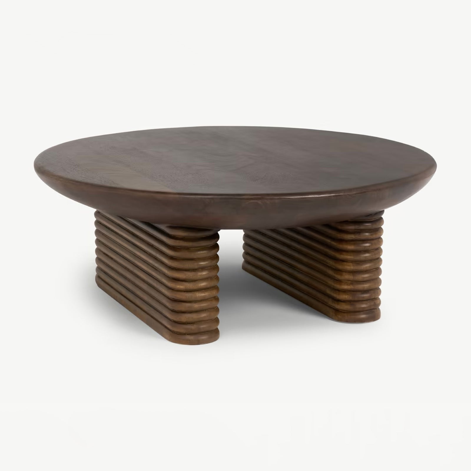 Ribbed Coffee Table Brown