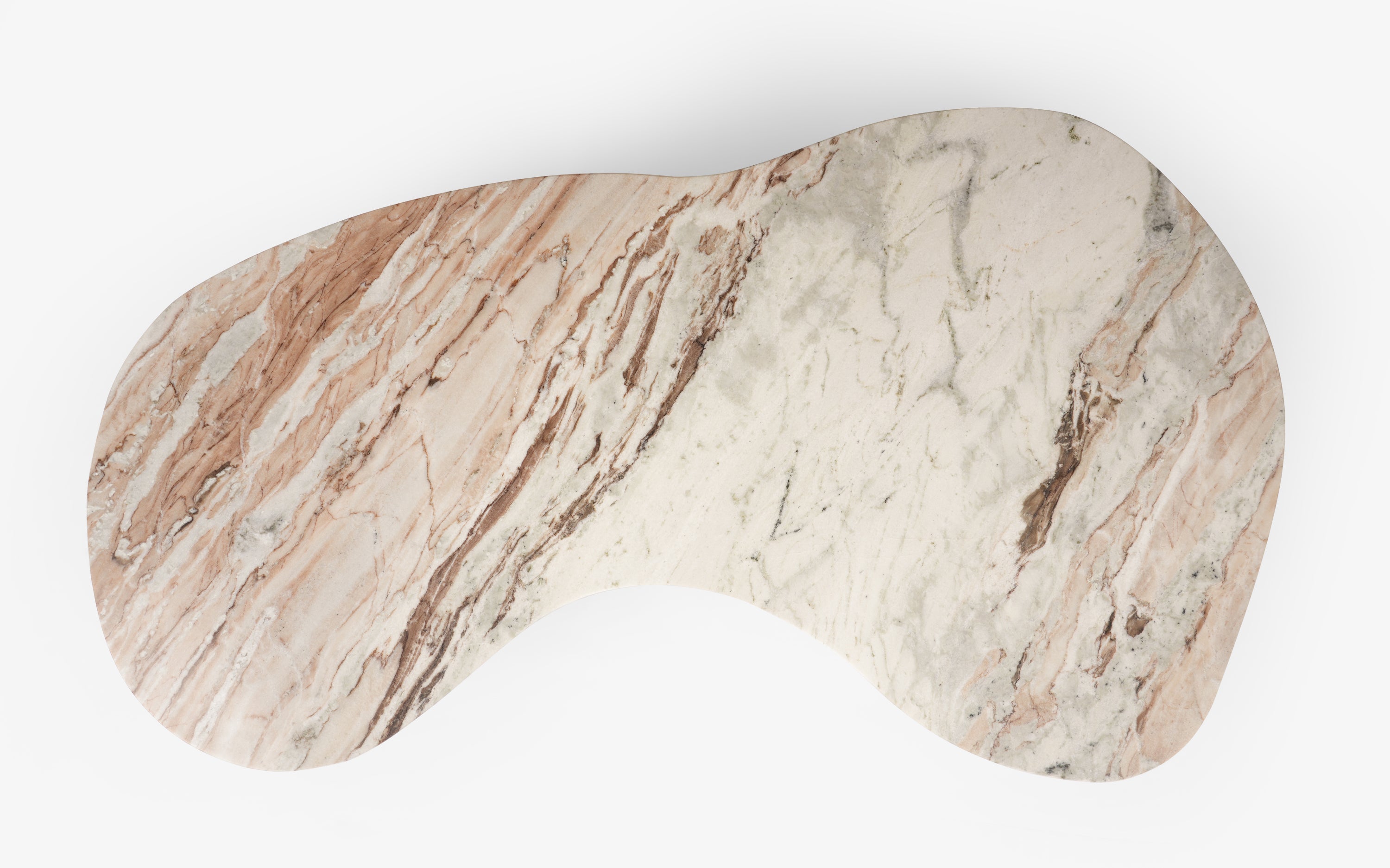 Berg Marble Top Coffee Table with Metal Legs in Brass Finish - with white background - Orange Tree