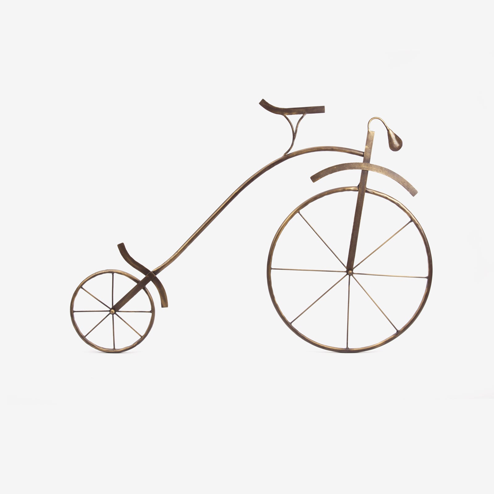 Bike wall decor white copper