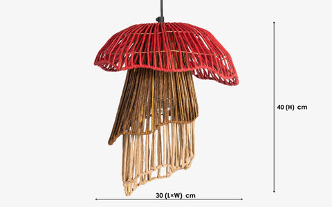 Bloom Tall Hanging Lamp Coral