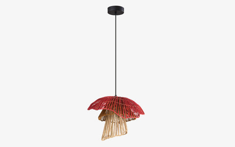 Bloom Wide Hanging Lamp Coral