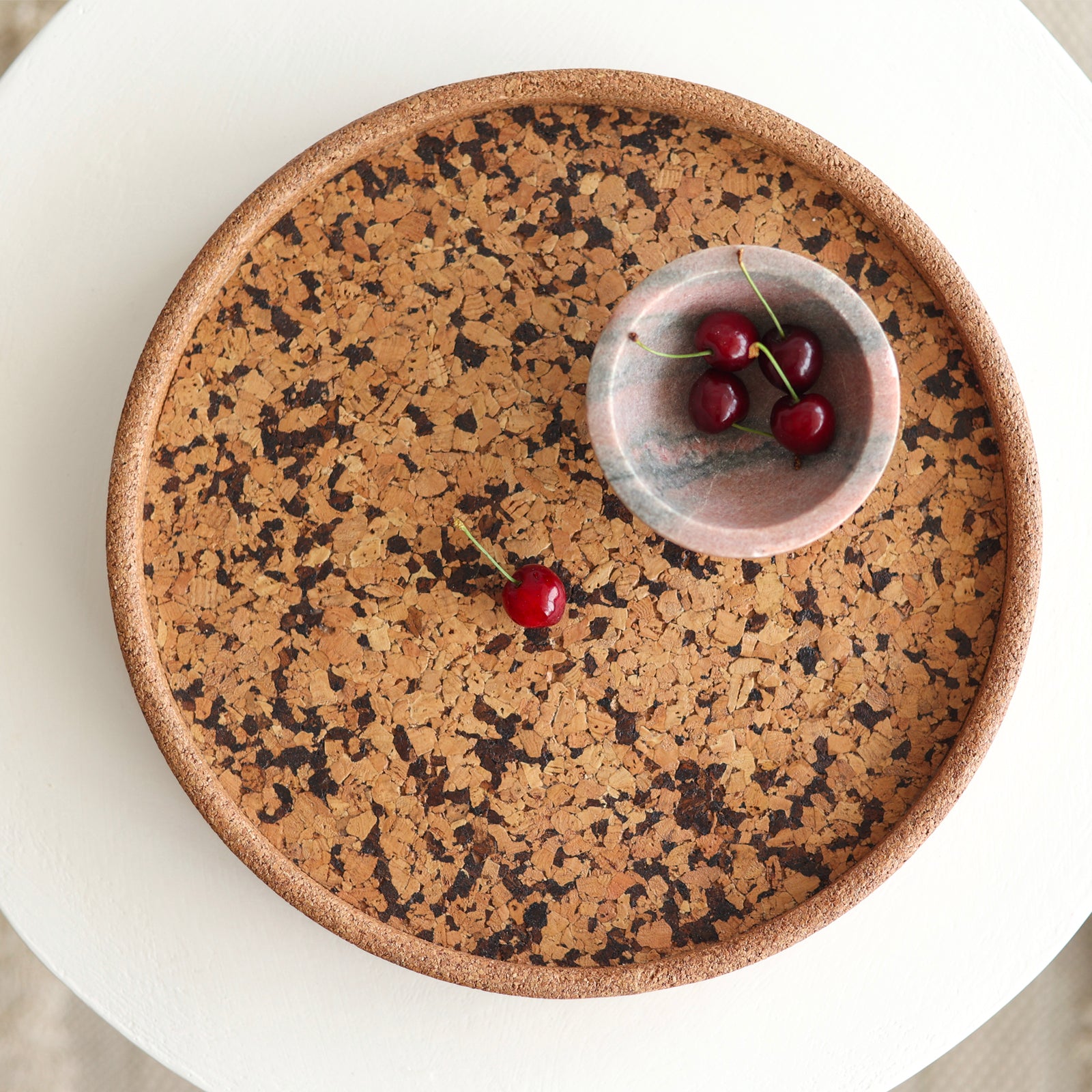 Boho Round Cork Tray