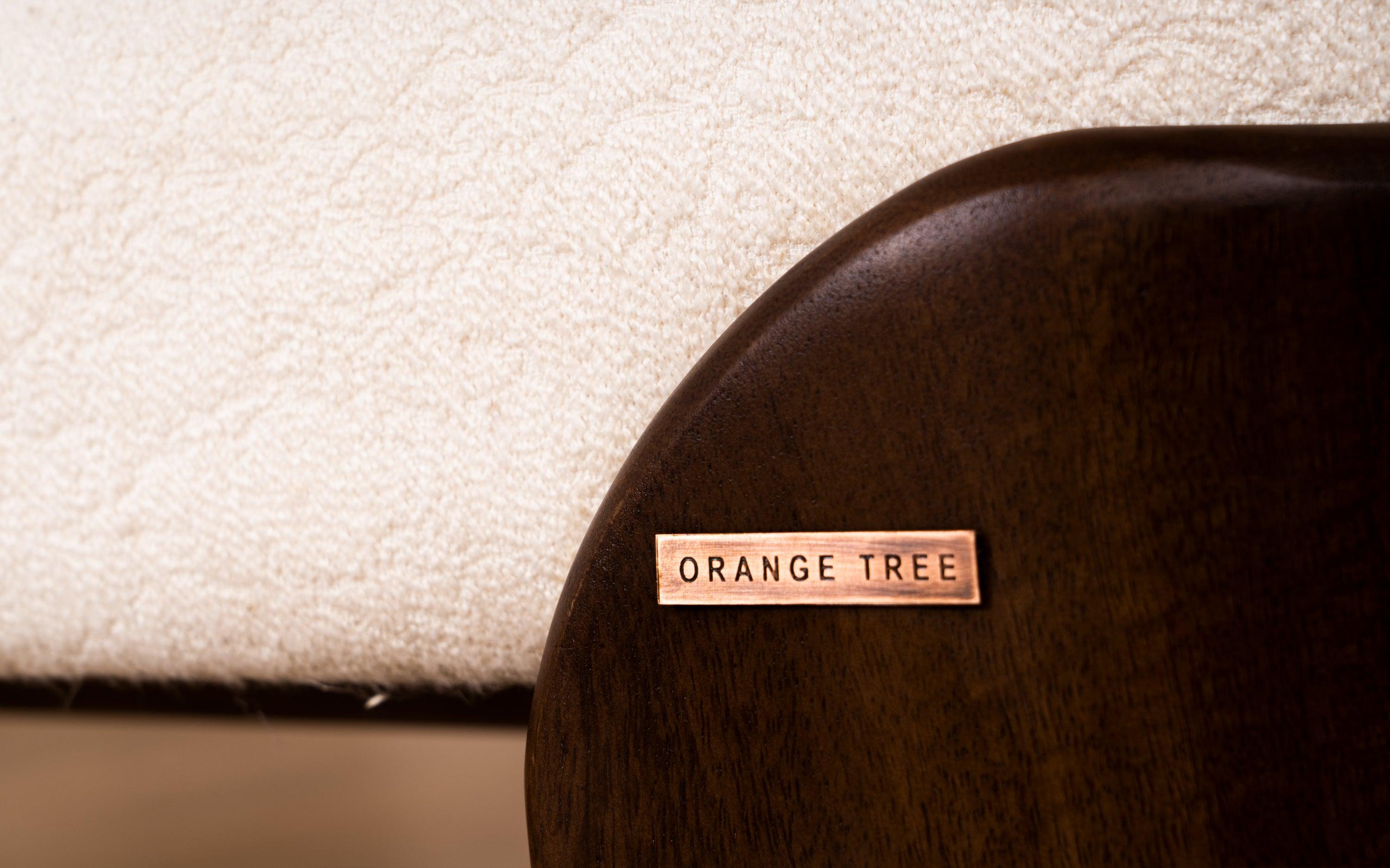 Brio Upholstered Wooden Bench for Living Room - with white background - Orange Tree
