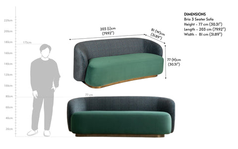 Brio 3 Seater Sofa