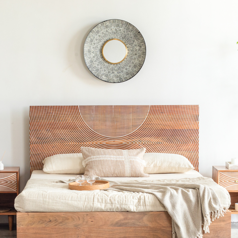 Sol top wooden headboard