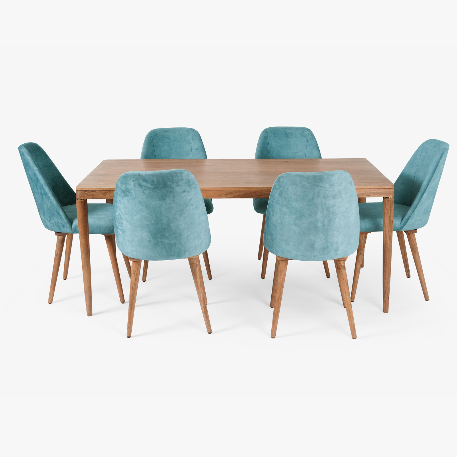 Buta Dining Table With 6 Chairs Sea Green