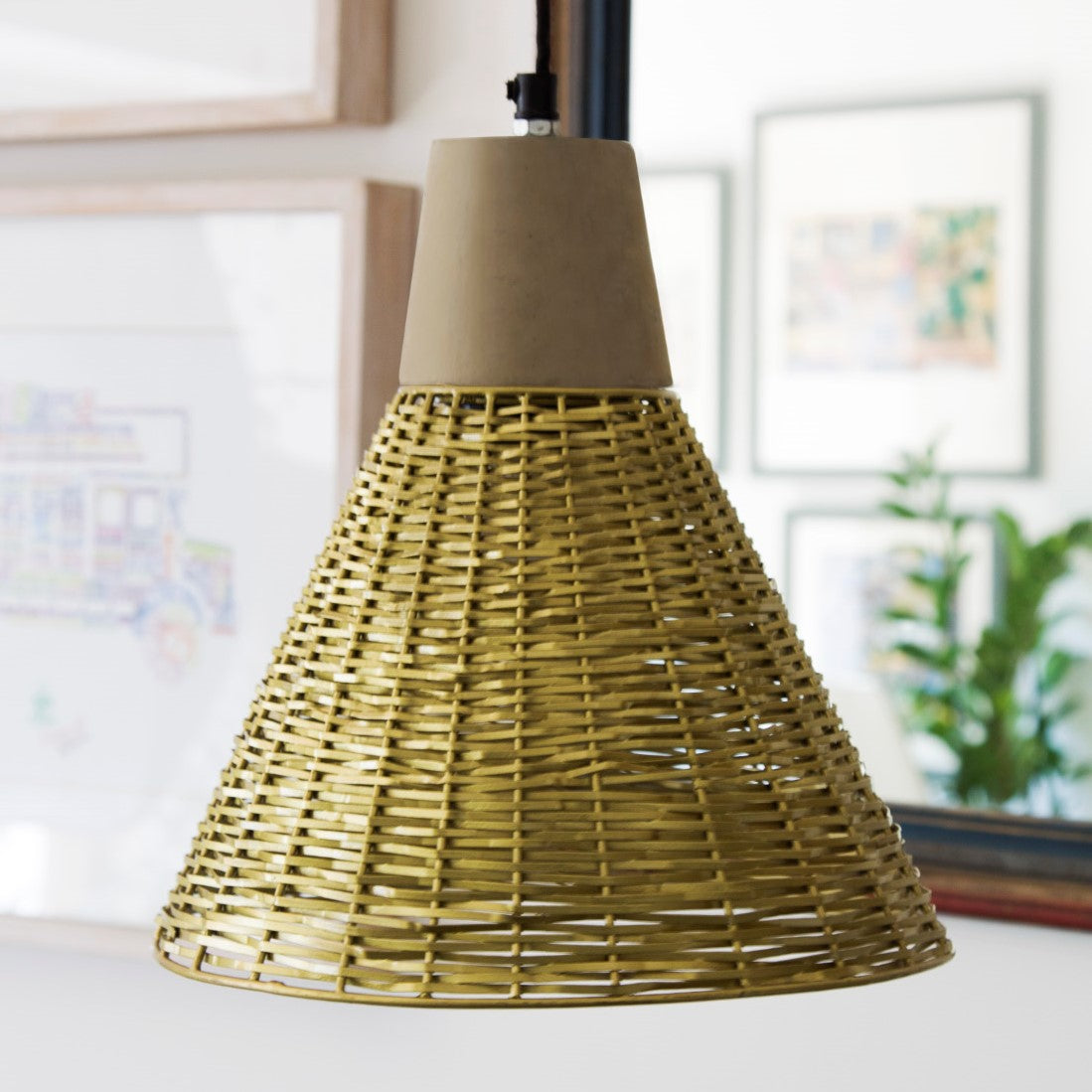 CageÃ‚Â Conical Hanging Lamp