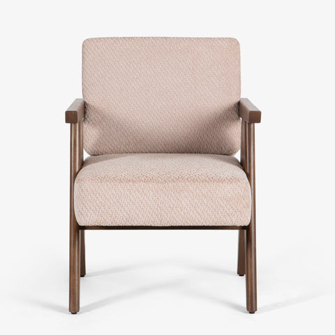 Fabric armchair front view