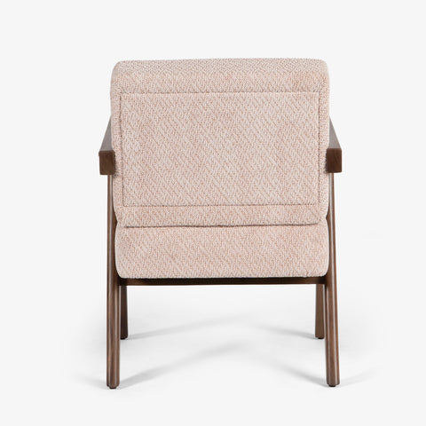 Fabric armchair back view