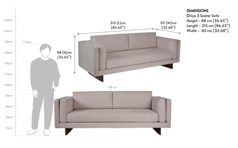 Chiyo 3 Seater Sofa