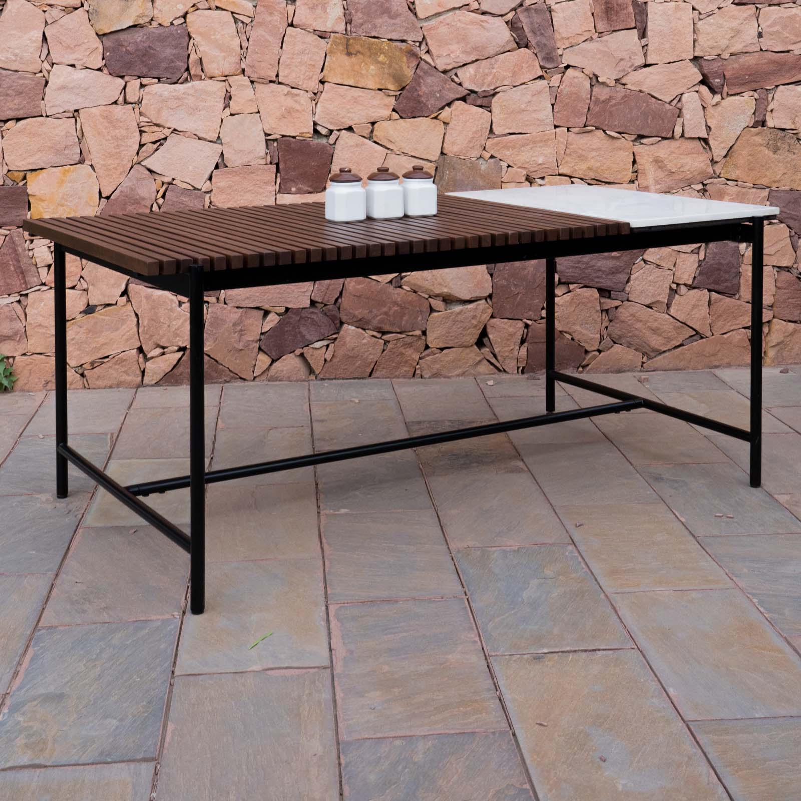 Covent Garden Outdoor Marble Table Top Dining Table. Orange Tree Home