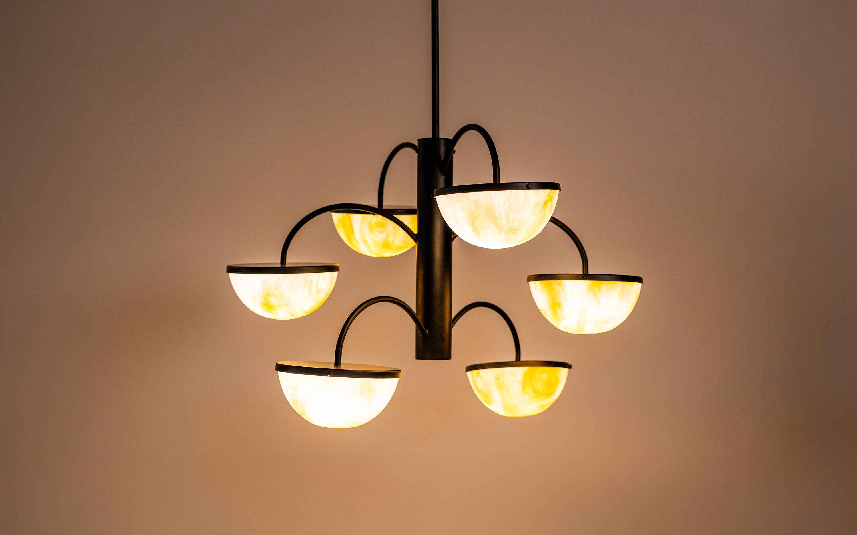 Crater Chandelier - with white background - Orange Tree