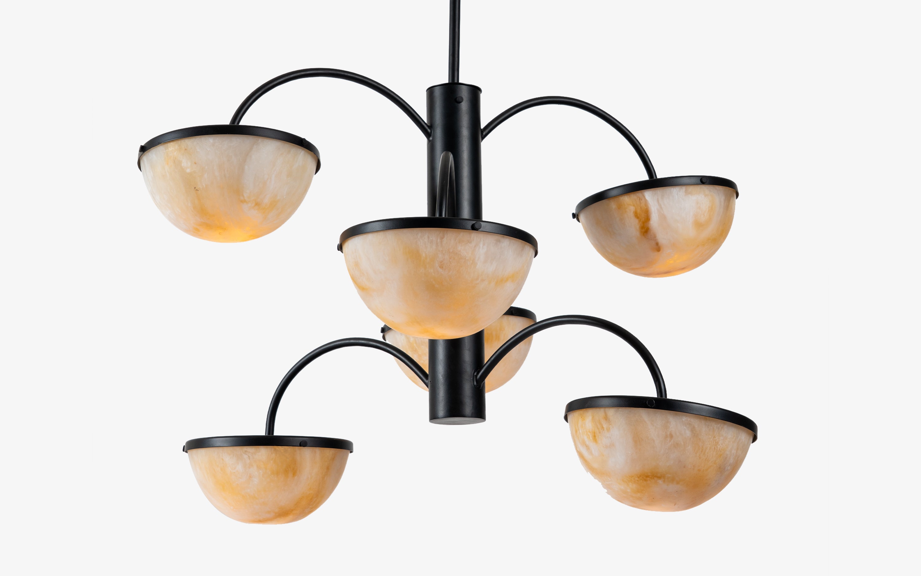 Crater Chandelier - with white background - Orange Tree