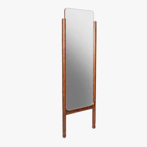 wooden mirror side view