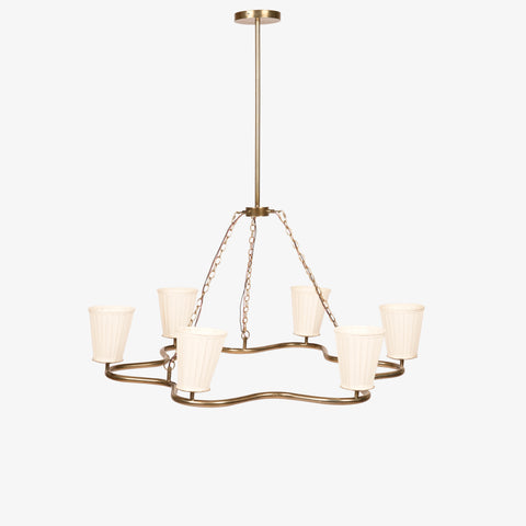 Designer multi-light chandelier in white background 