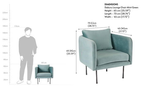 Daburu Lounge Chair Mint Green