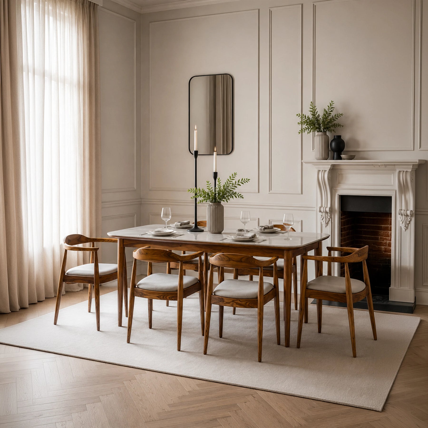 Dado Dining Table With 6 Chairs