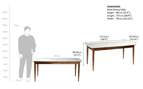 Dado 6 Seater Dining Table