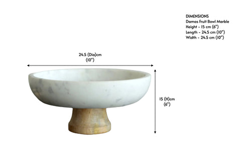 Damas Fruit Bowl Marble