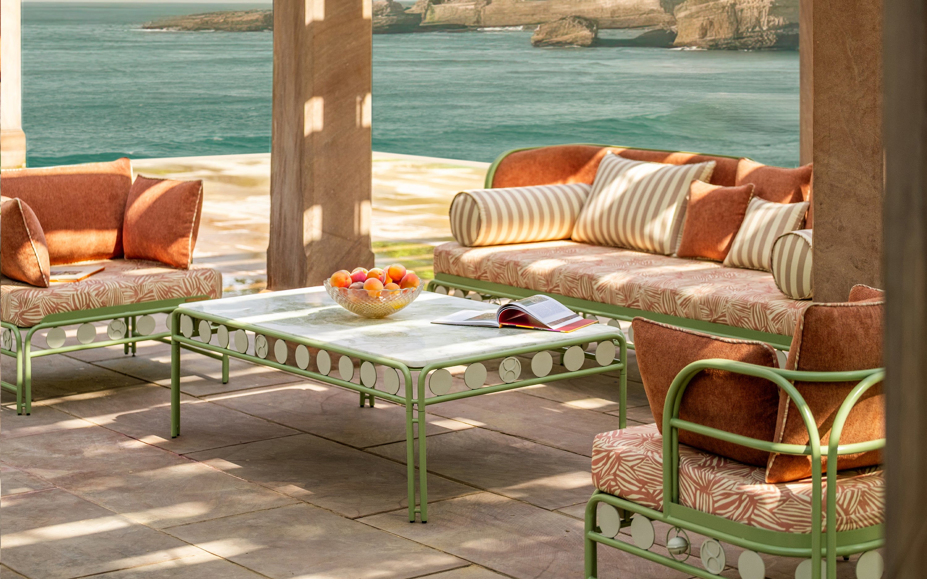 Dastoori Outdoor Single Seater Sofa - with white background - Orange Tree