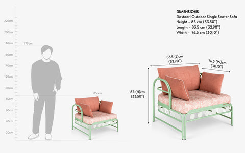 Dastoori Outdoor Single Seater Sofa