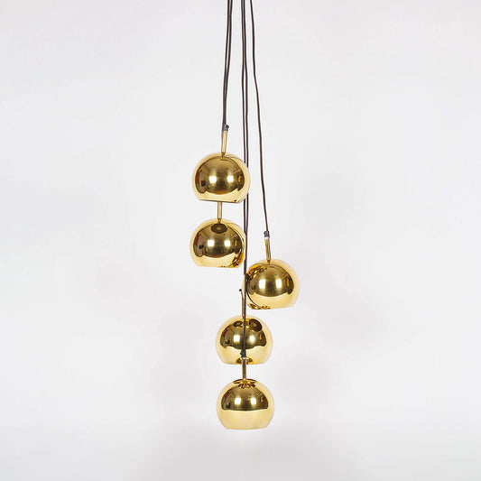 Dew Hanging Lamp Cluster of 5 Gold