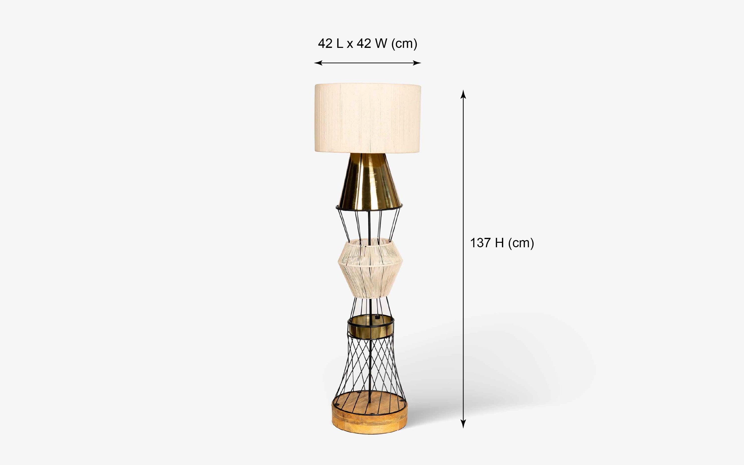 Waldo Floor Lamp | Corner Lamp for living room - with white background - Orange Tree