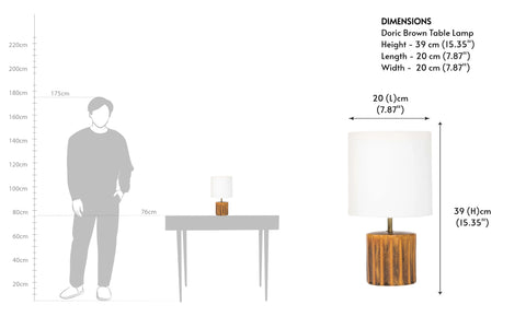 Doric Brown Table Lamp