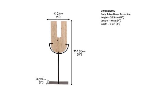 Doric Table Decor Travertine
