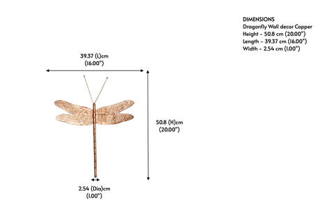 Dragonfly Wall decor Copper