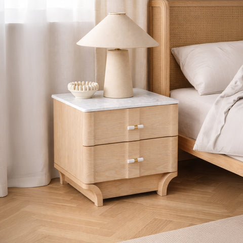 Dune Marble Bedside Table