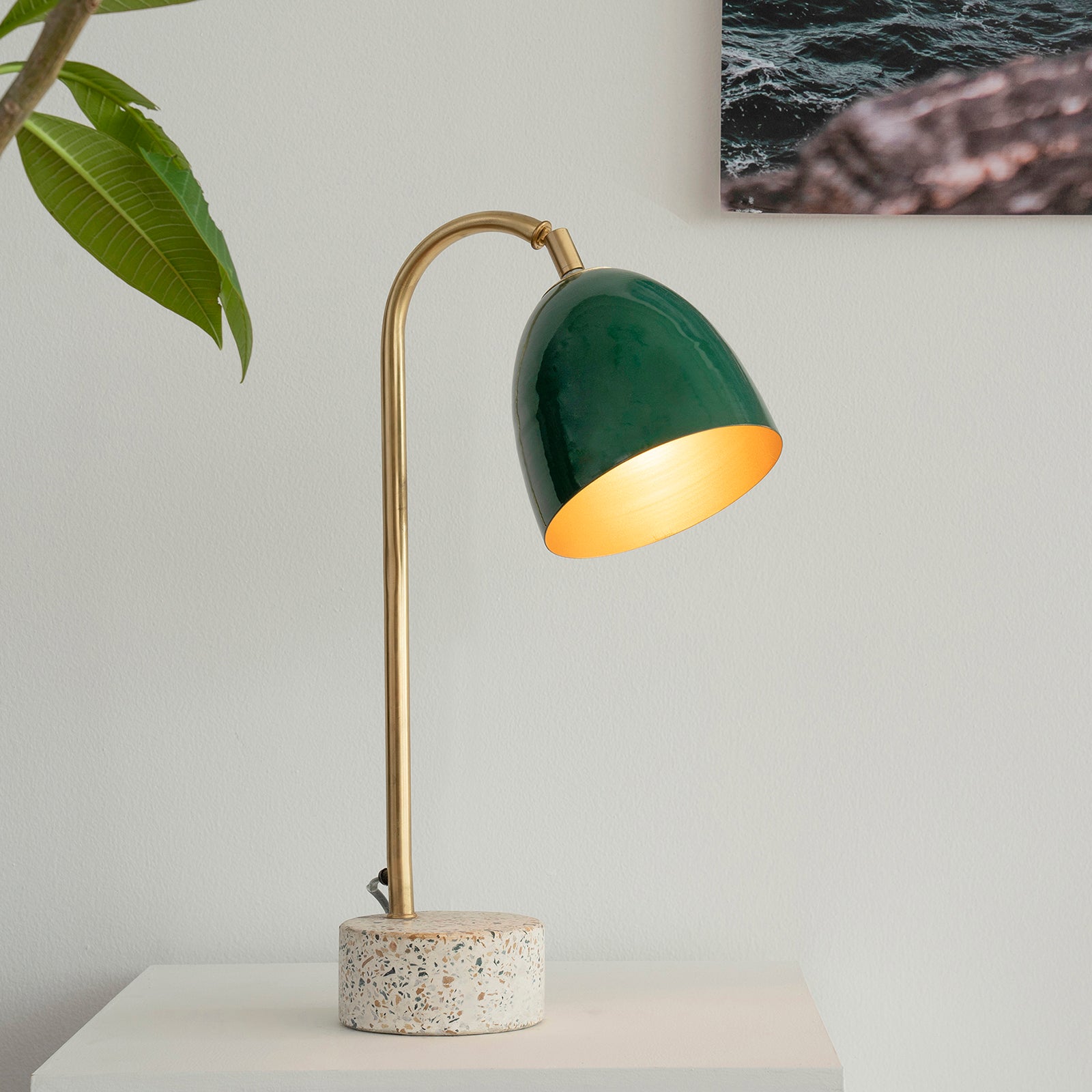 Eros Green Study Table Lamp