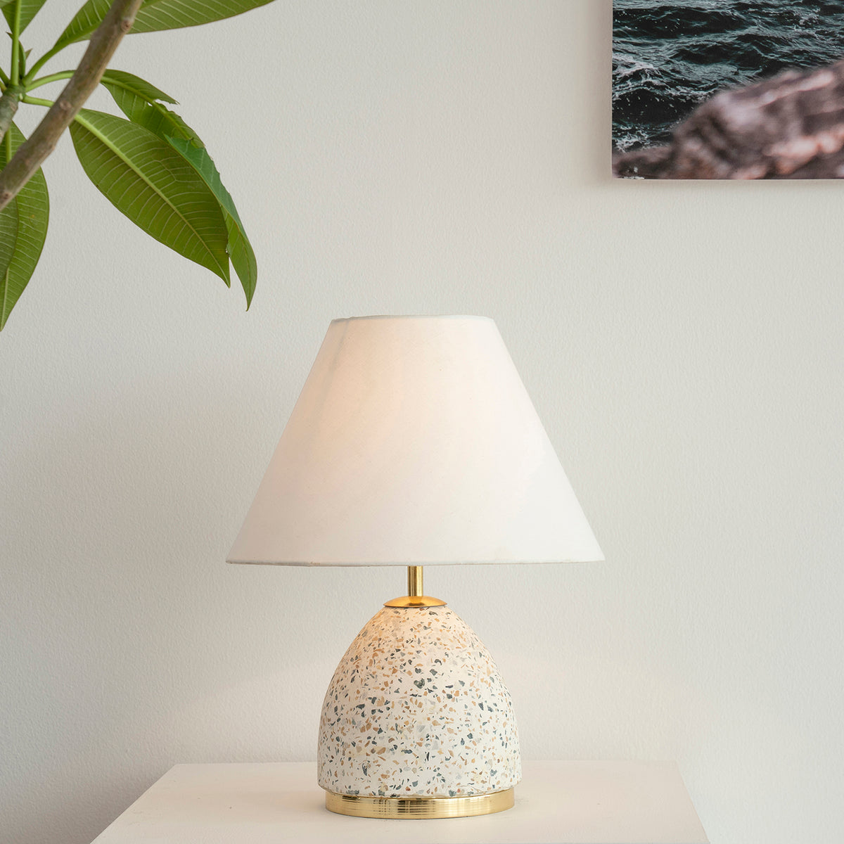 Eros White Conical Table Lamp